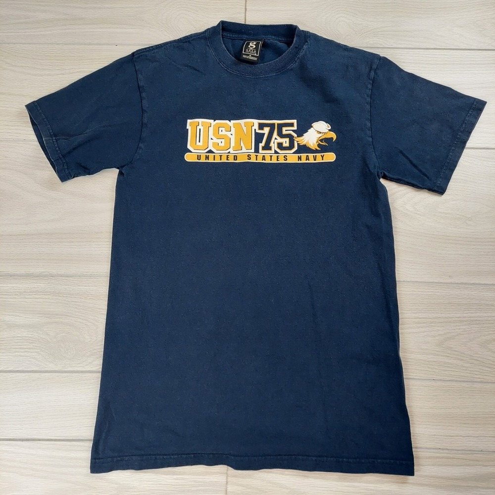 Gear For Sports USN75 Navy T Shirt Mens Medium Blue Short Sleeve Graphic Eagle - Picture 1 of 6